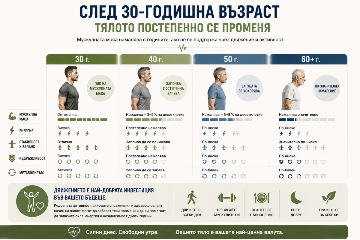 Активен мъж и жена спортуват сред природата – символ на движение, жизненост и поддържане на мускулната активност