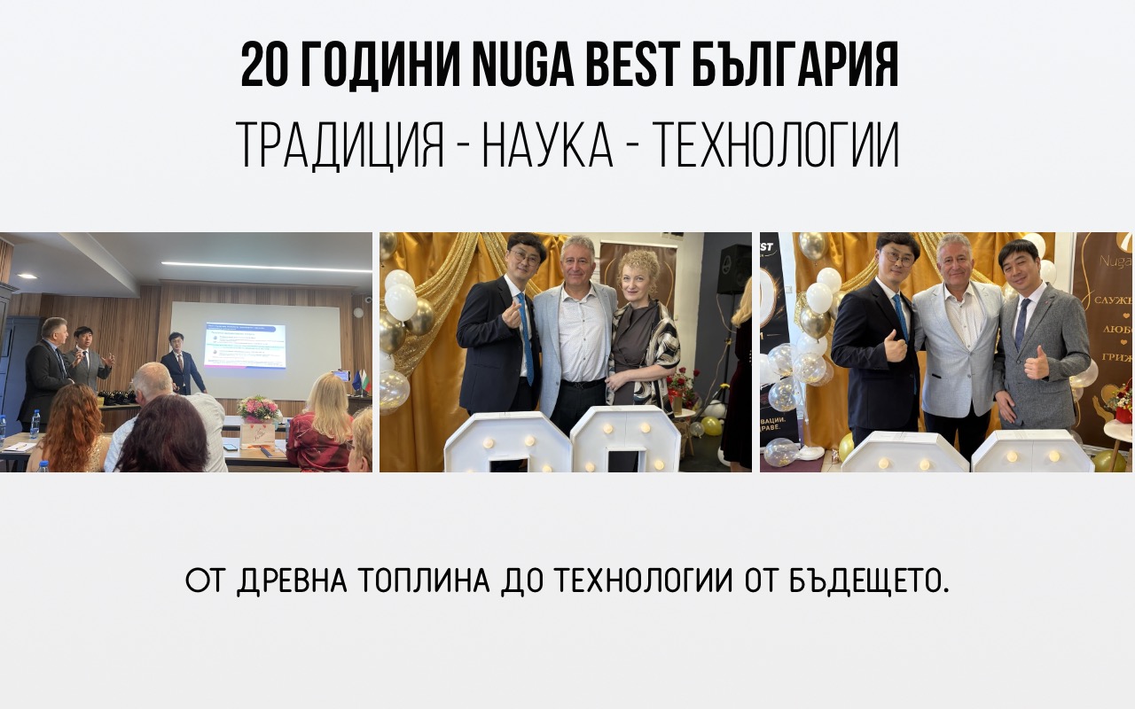 20 години Nuga Best България – колаж от юбилейната среща с корейските партньори